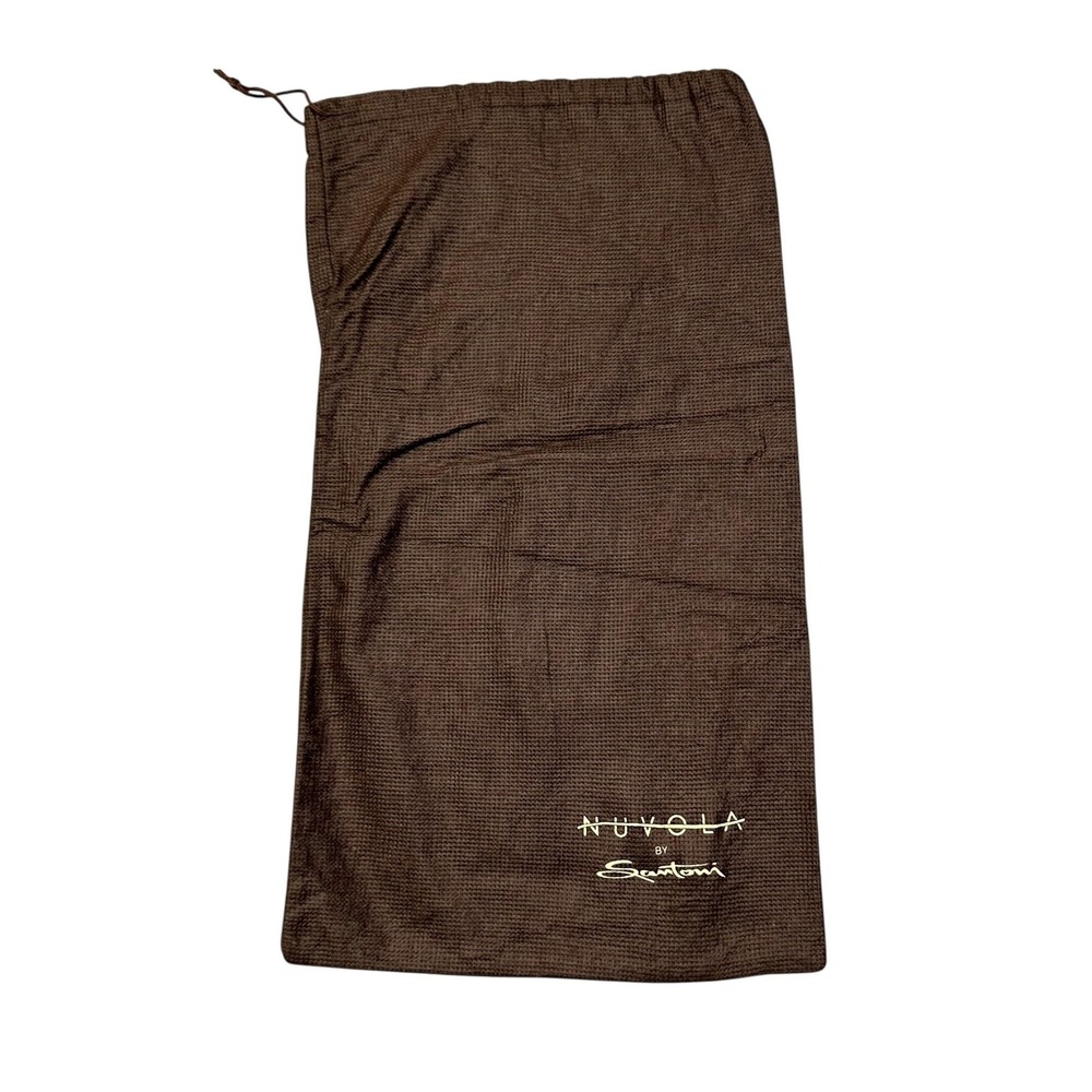 Santoni Nuvola Shoe Dust Bag Brown Drawstring Soft Storage Pouch Shoes Accessory